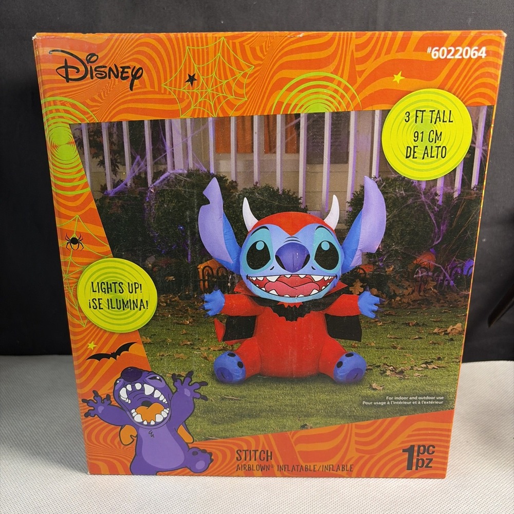 Disney Stitch Halloween Airblown Inflatable Yard Decor - Lights Up -3 ft 6022064